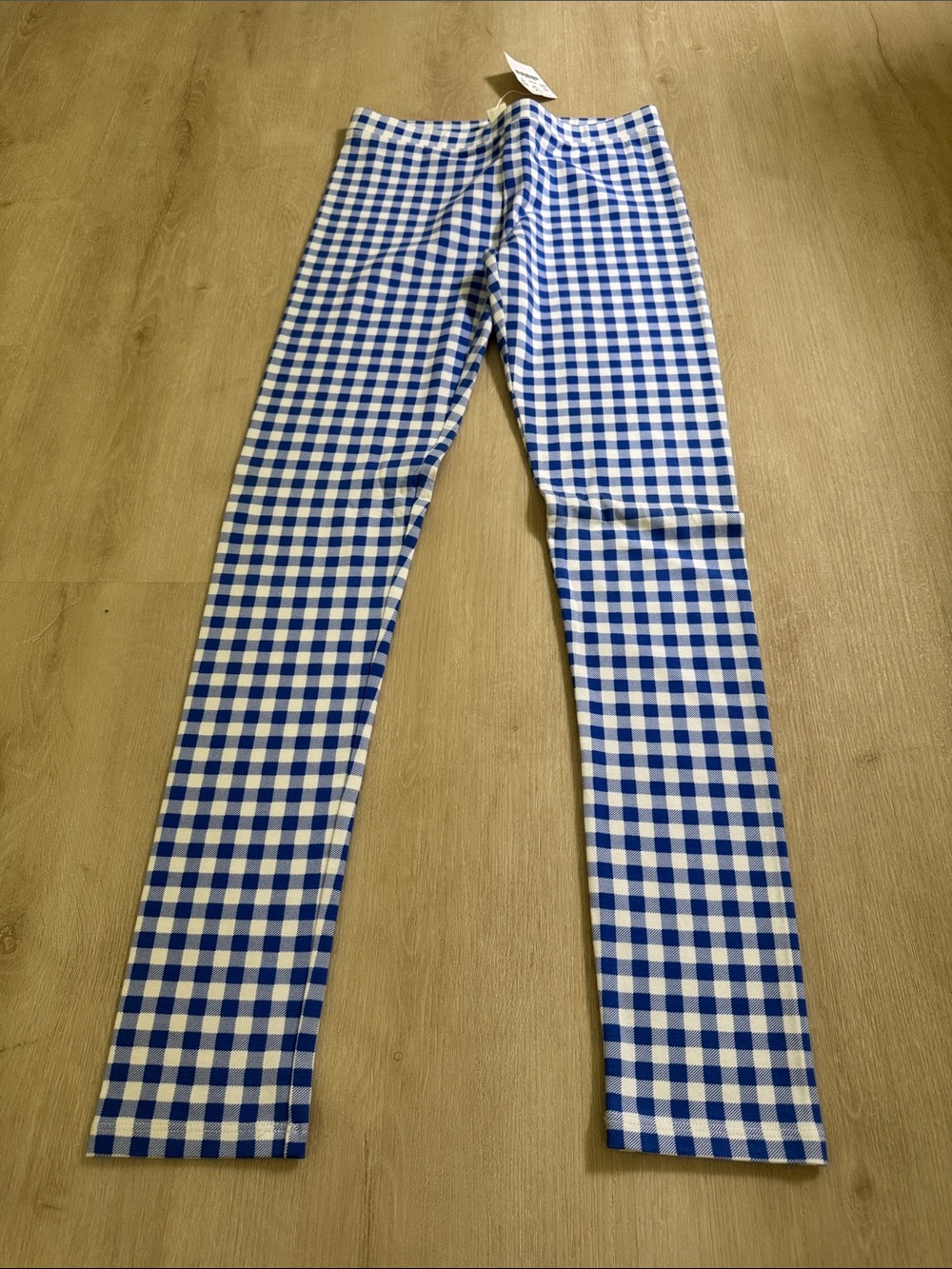 Crewcuts Blue and White Gingham Jogger Pants